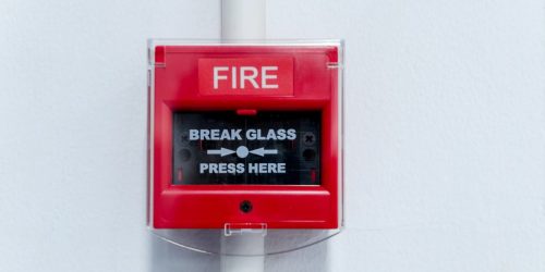 Closed-up-of-Fire-alarm-press-machine-1